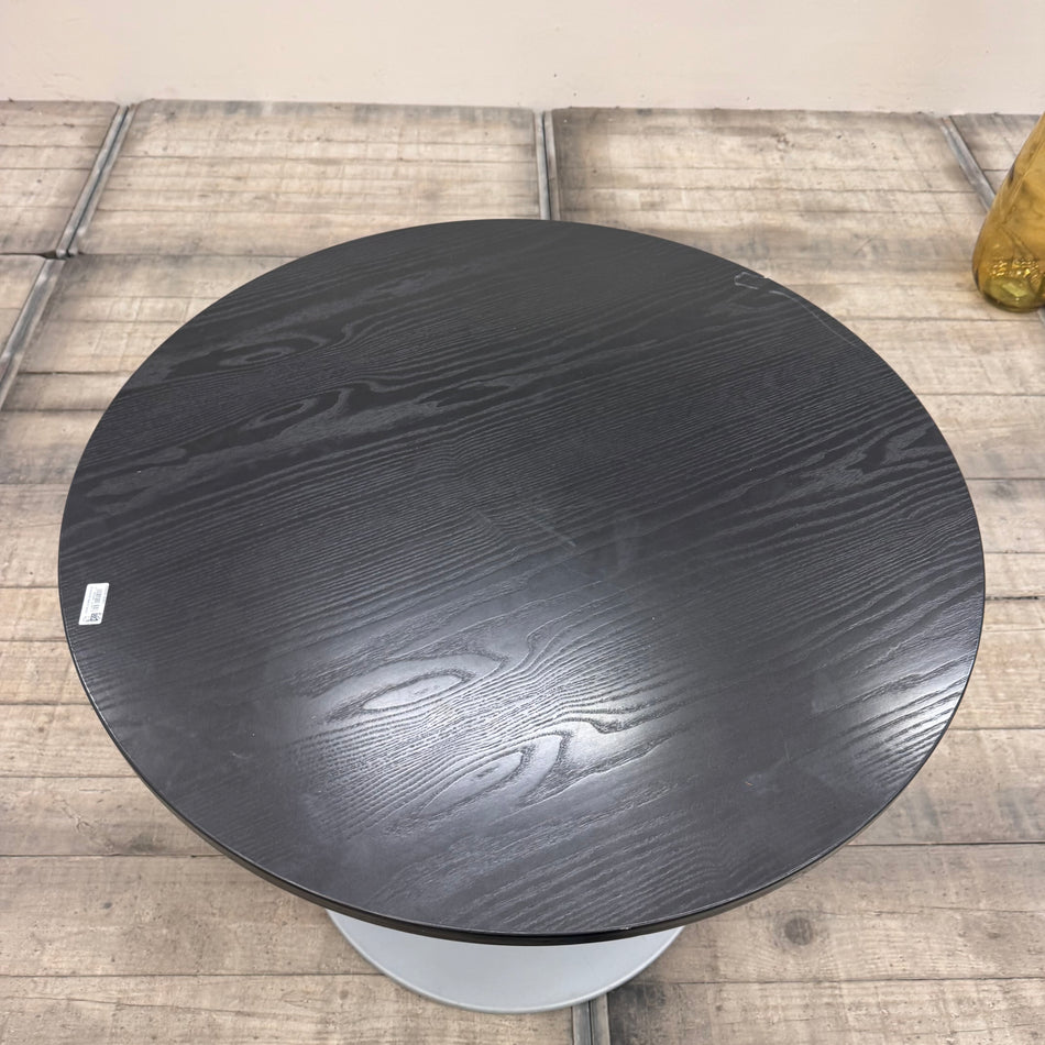 Runder OKA Bürotisch Schwarz Holz Büro Tisch 90cm gebraucht