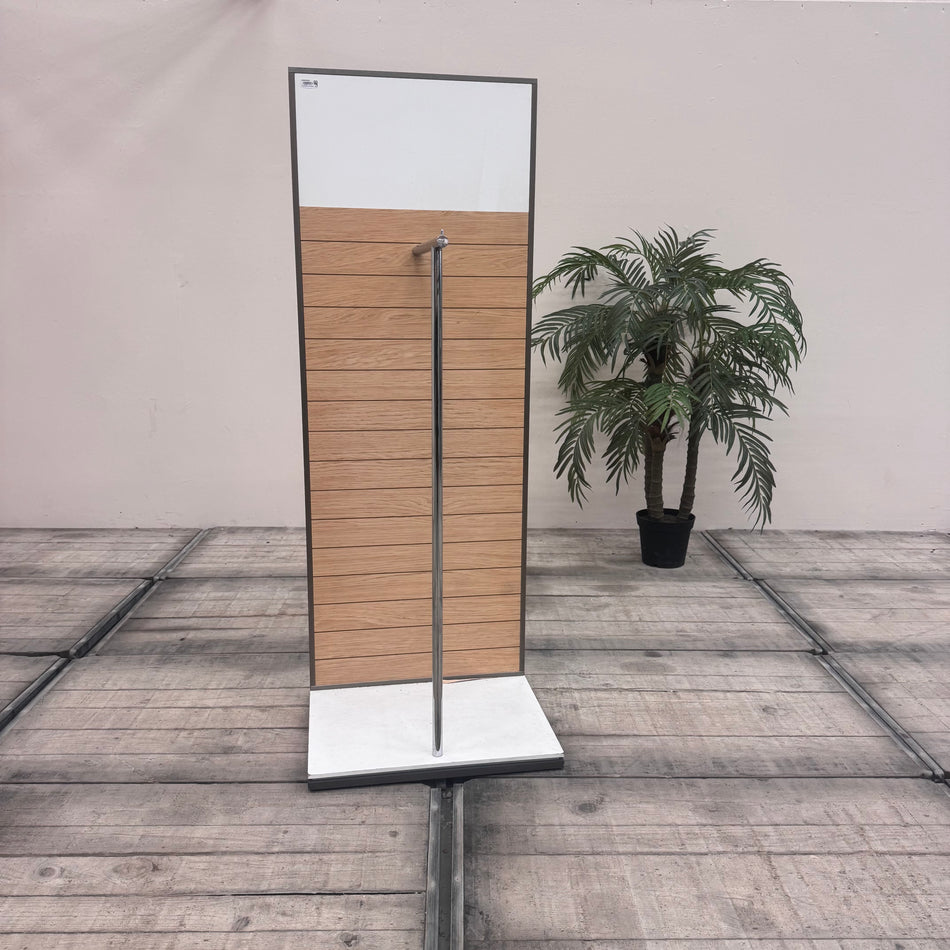 Warenpräsenter Holz/Weiß Freistehend Ladenbau-Element Display Gebraucht