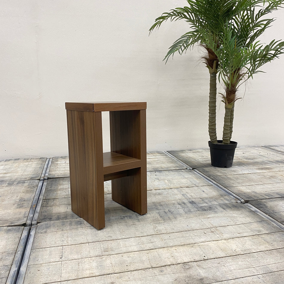 Beistelltisch Dunkelbraun Holzfurnier Design Gebraucht