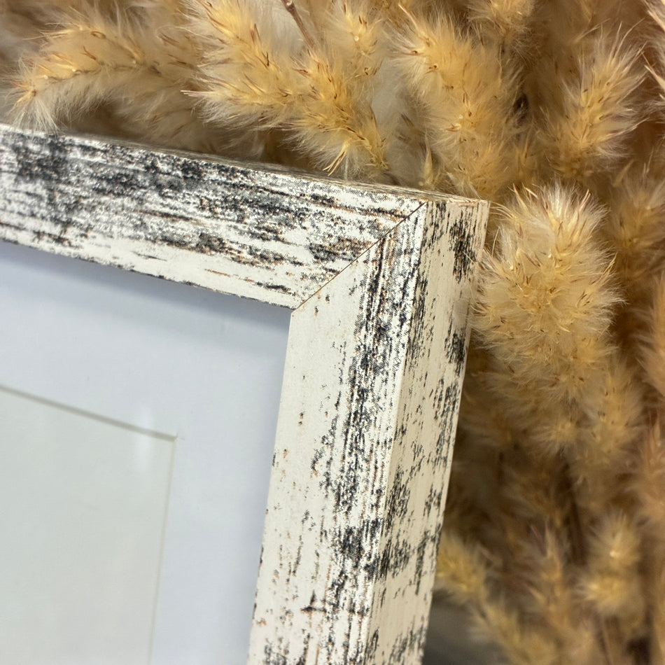 Fotorahmen 4rer Kollage weiß MDF Glas 32x32cm