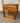 Nachttisch mit Schublade braun Holz Glasplatte Säulen 50x50x50