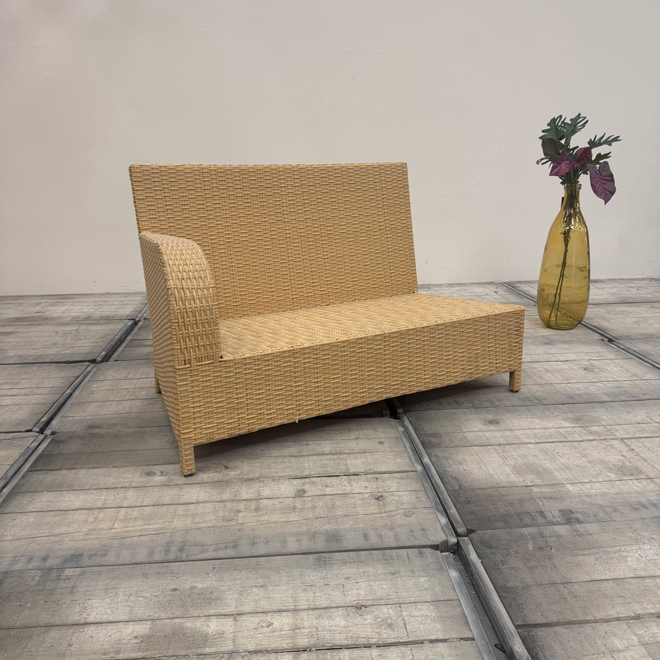 Outdoor Rattan Sofa 2 Sitzer L Hell Outdoor Gebraucht