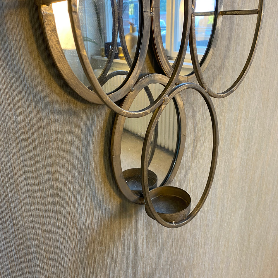 PTMD Zavy Spiegel golden Metall Wandspiegel 100cm