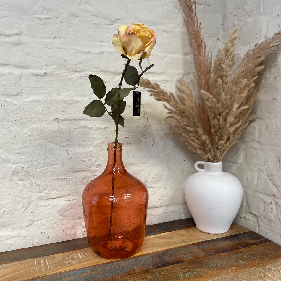 Countryfield Rosa hellgelb rosa Deko Kunstblume