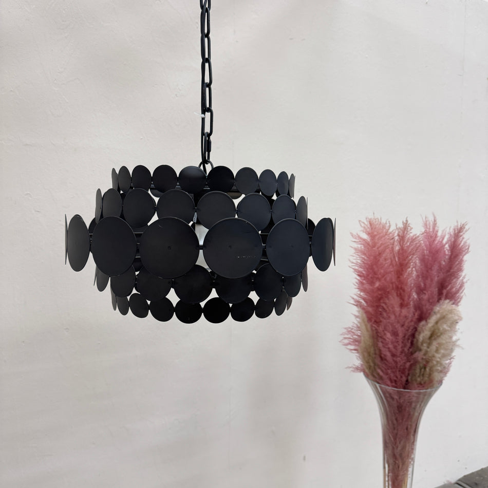PTMD Viviane Schwarz Metall Scheiben Retro Deckenlampe Lampe