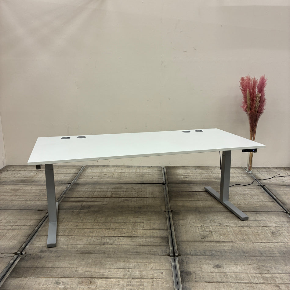 Reiss Elektrischer Schreibtisch weiß Holz Tisch 200x90 Gebraucht