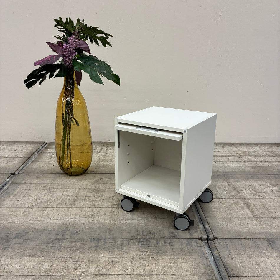 Kompakter Rollcontainer Würfel Weiß Klappfach Büro Gebraucht