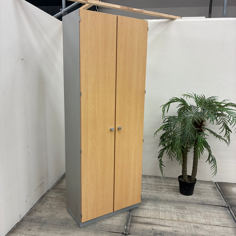 Palmberg Aktenschrank Flügeltürenschrank Buche Lichtgrau 6 OH Gebraucht