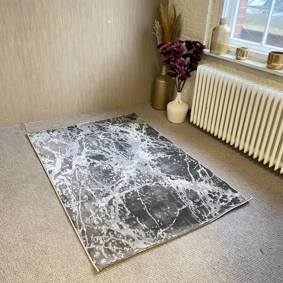 Benuta Nest „Henry“ Teppich 120×170 cm – Dark Grey – moderner Designteppich