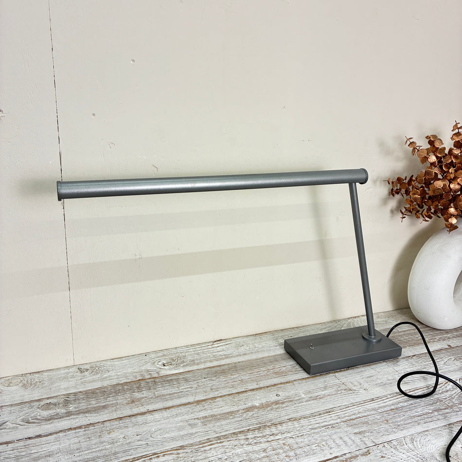 Peters Design 2554 Tischlampe Grau Metall Lampe Gebraucht