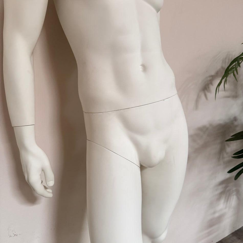 Schaufensterpuppe Herren Weiß Matt Ladenbau-Figur Gebraucht