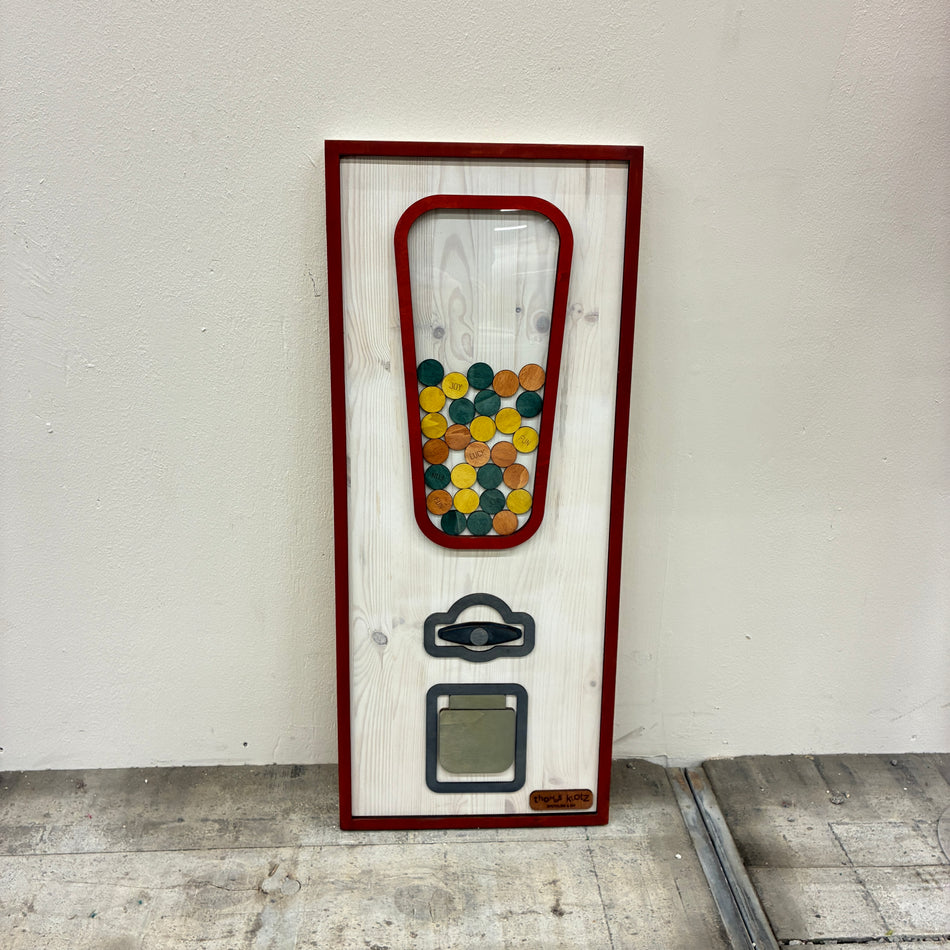 Thomas Klotz Wandbild Kaugummiautomat Holz Wanddeko Upsycling Wandobjekt Unikat