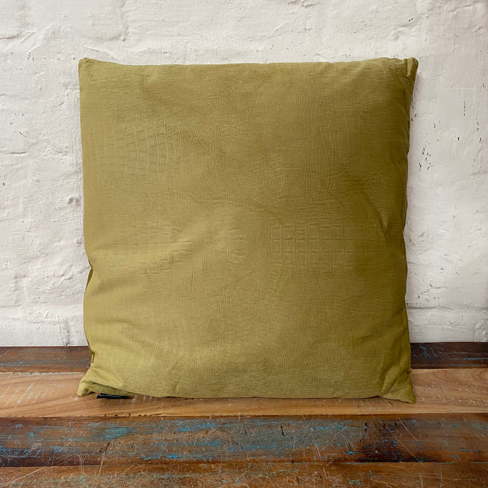 Unique Living Dekokissen Gigi neu olivgrün Stoff Kissen 45x45cm