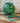 Fischerkugel grün Glas Deko Kugel mit Netz