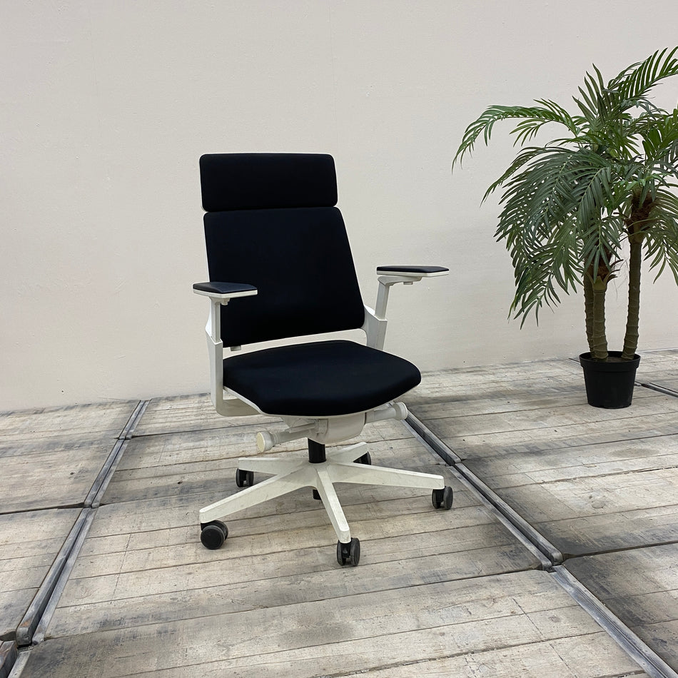 Interstuhl Bürostuhl Weiß Schwarz Stoff Ergonomisch Gebraucht