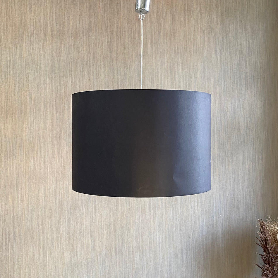 Hängelampe Deckenlampe gebraucht schwarz Stoff Lampe