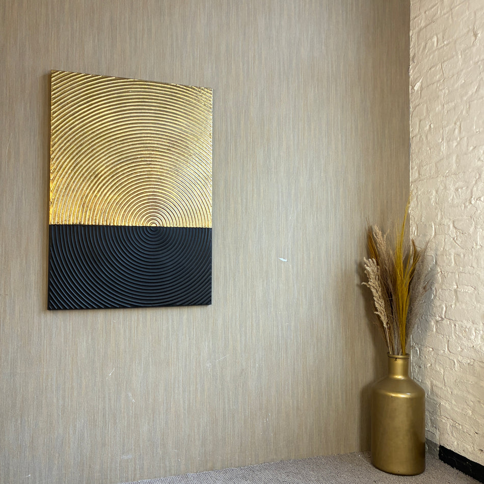 PTMD Vallon Wandbild schwarz goldfarbig Metall L