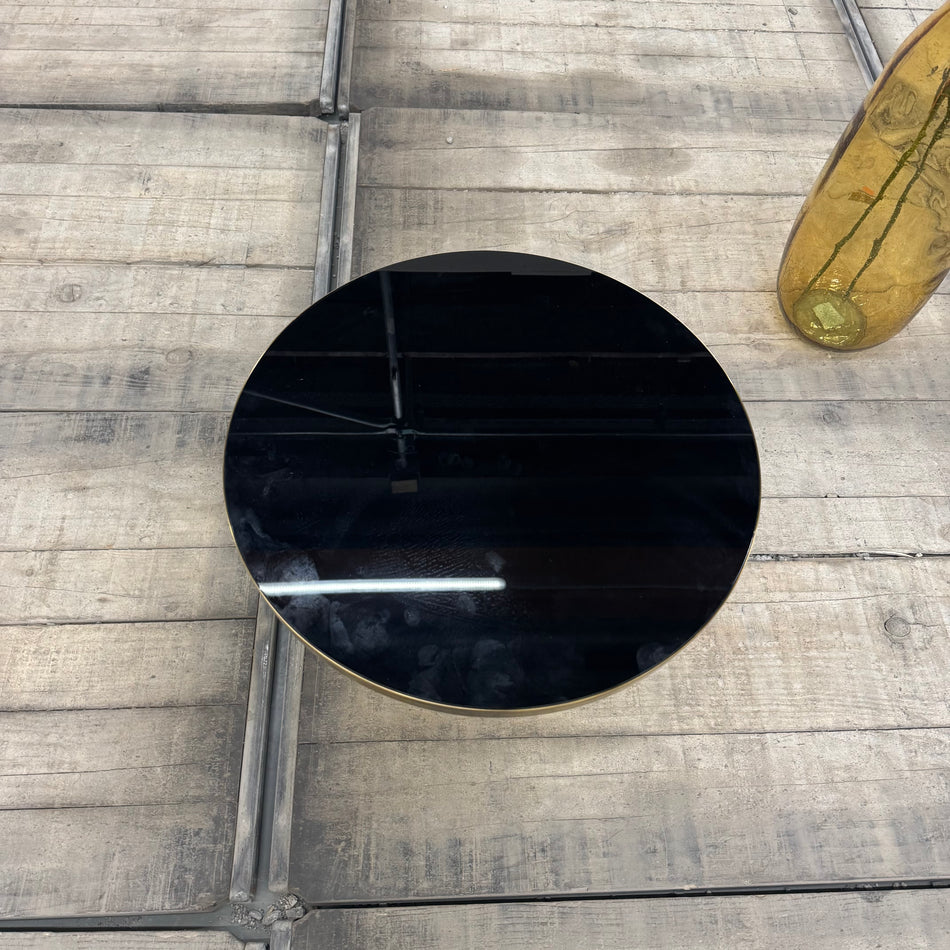 Yes I do Designer Beistelltisch Glas Gold Gelb Schwarz Tisch
