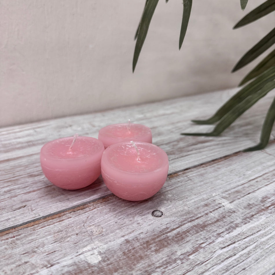 Countryfield Schwimmkerze Bollie rosa 5 cm 3er Set Deko
