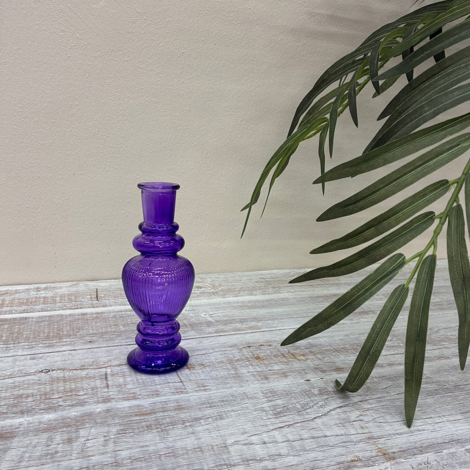 Vase Kerzenhalter Venice lila 15,5 cm Deko