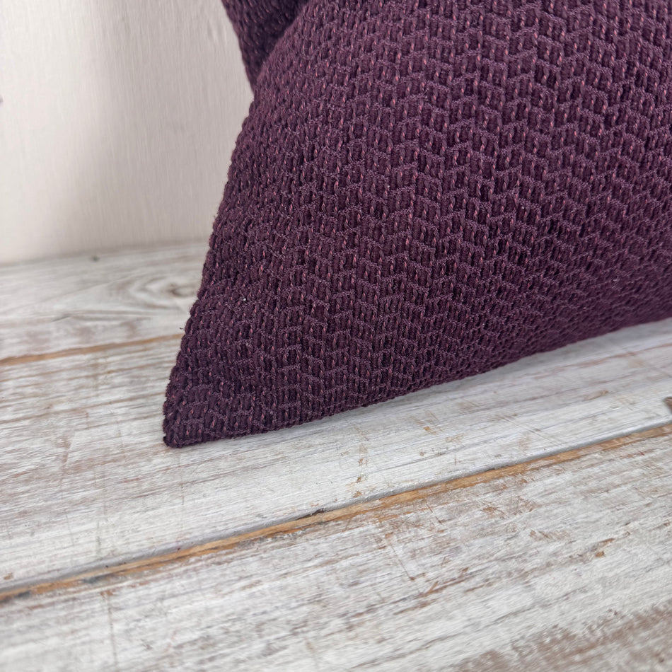 Dekokissen Dunkelviolett  Lila 100% Baumwolle Kissen 45x60 Gebraucht