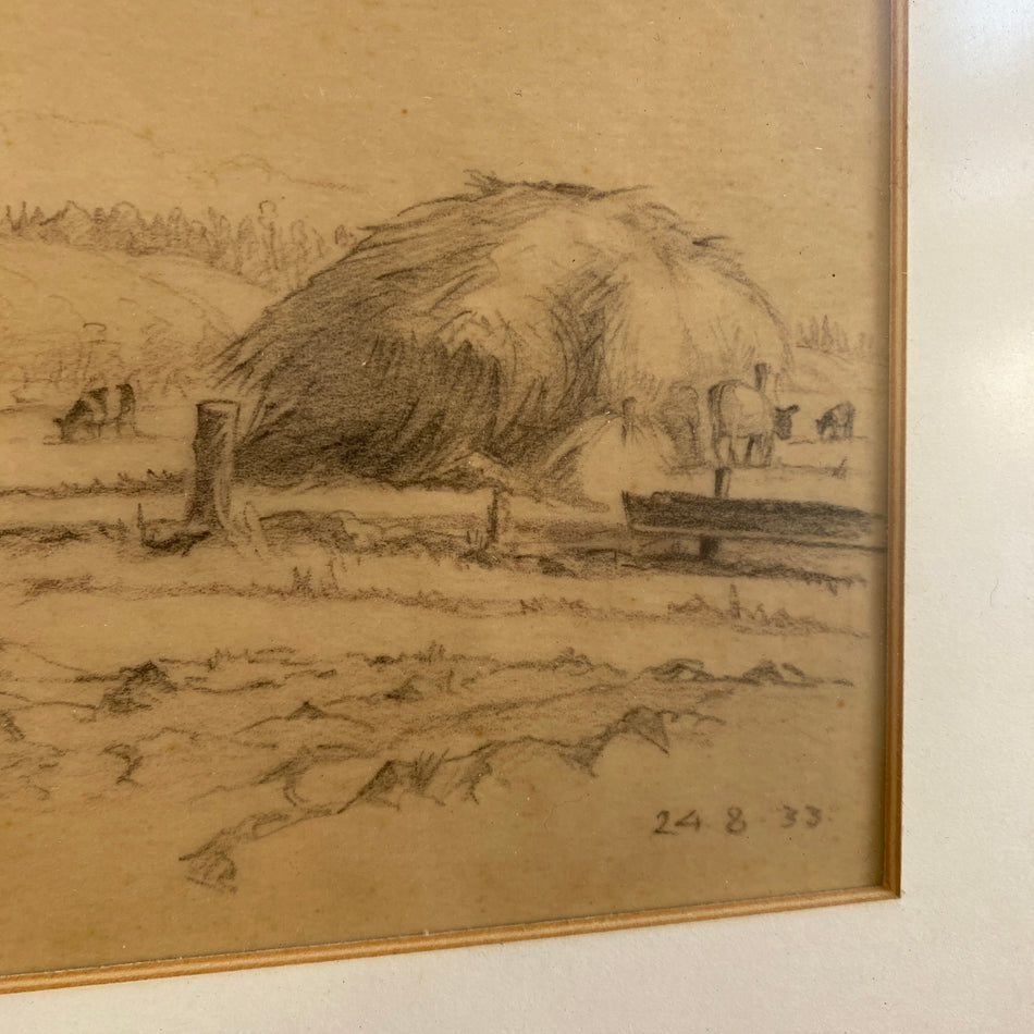Bleistift Zeichnung Hans Otto Orlowski Kunst Wandbild