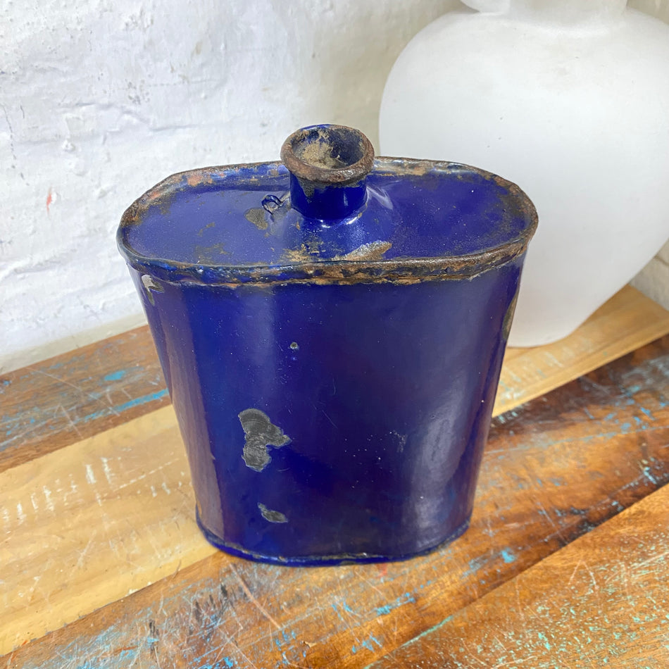 Jady Vase Flakon blau Metall 20cm Blumenvase