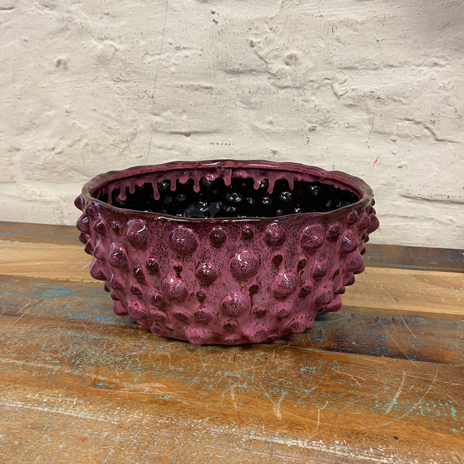 PTMD Marel Dots Schale lila Keramik Blumentopf 25cm