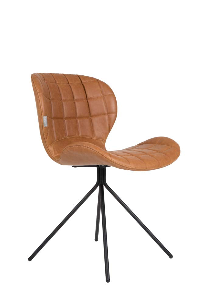 Zuiver OMG LL Stuhl Braun Leder Design