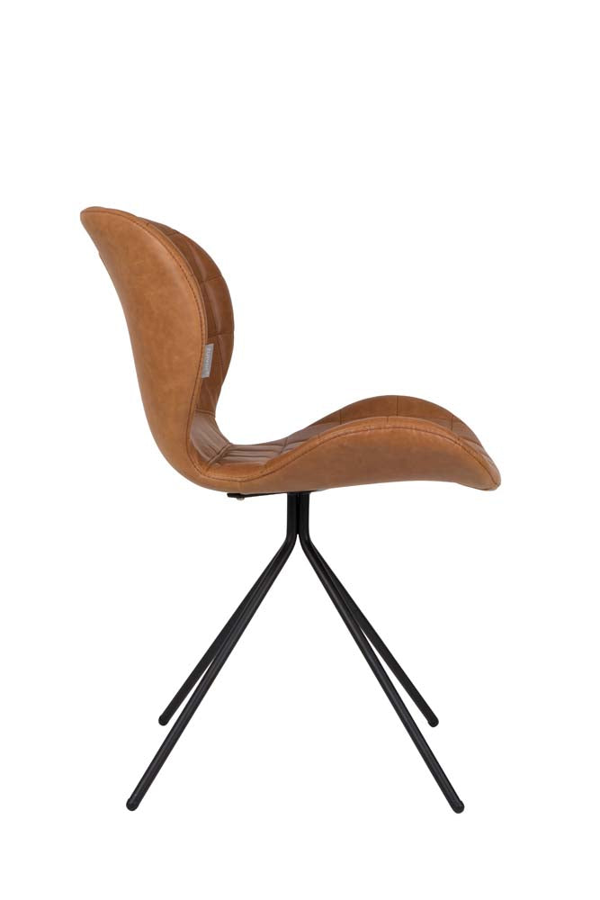 Zuiver OMG LL Stuhl Braun Leder Design