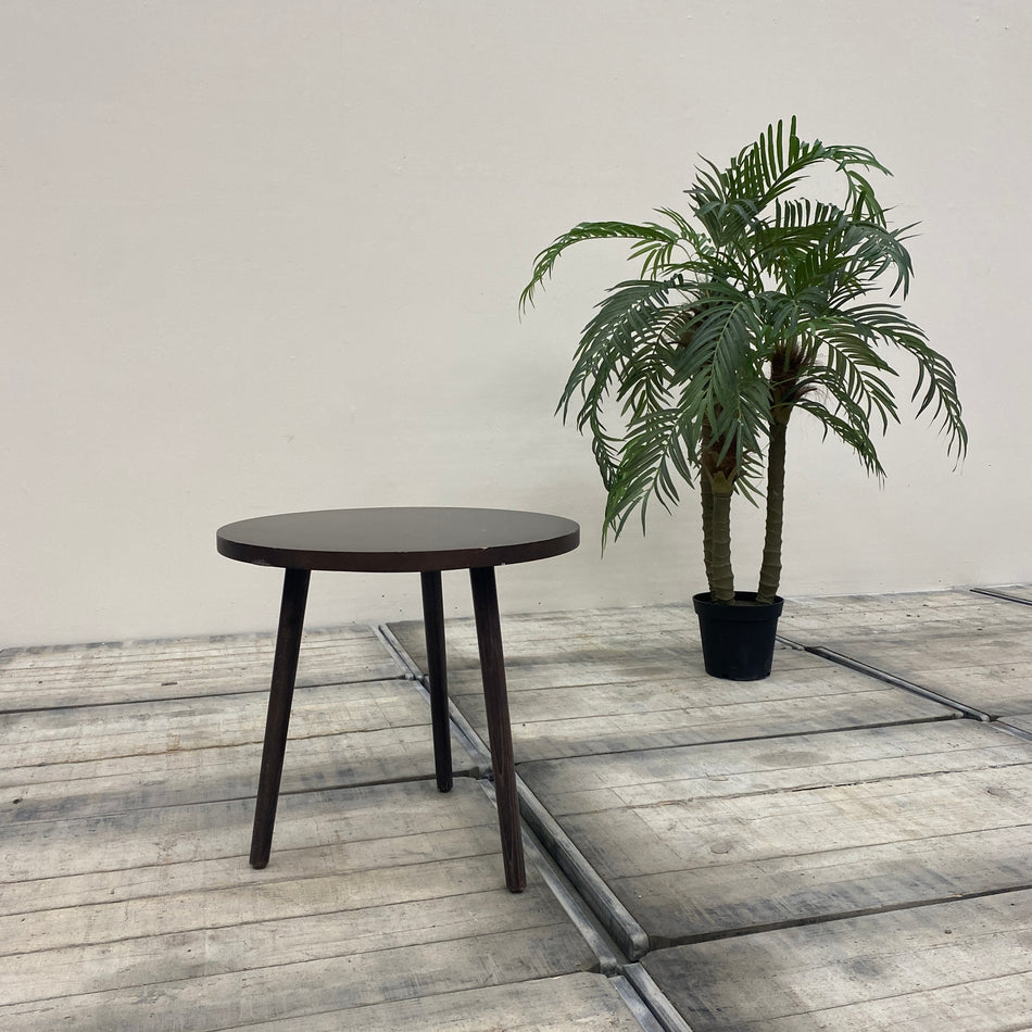 Beistelltisch Rund Dunkelbraun Holz Tisch 60cm Eiche Gebraucht