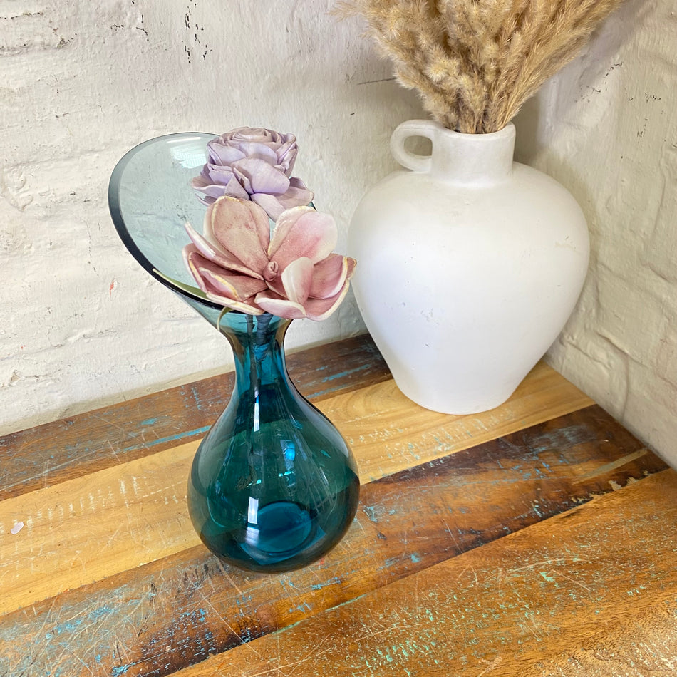 Light und Living Vase Herley blau Glas 25cm Blumenvase