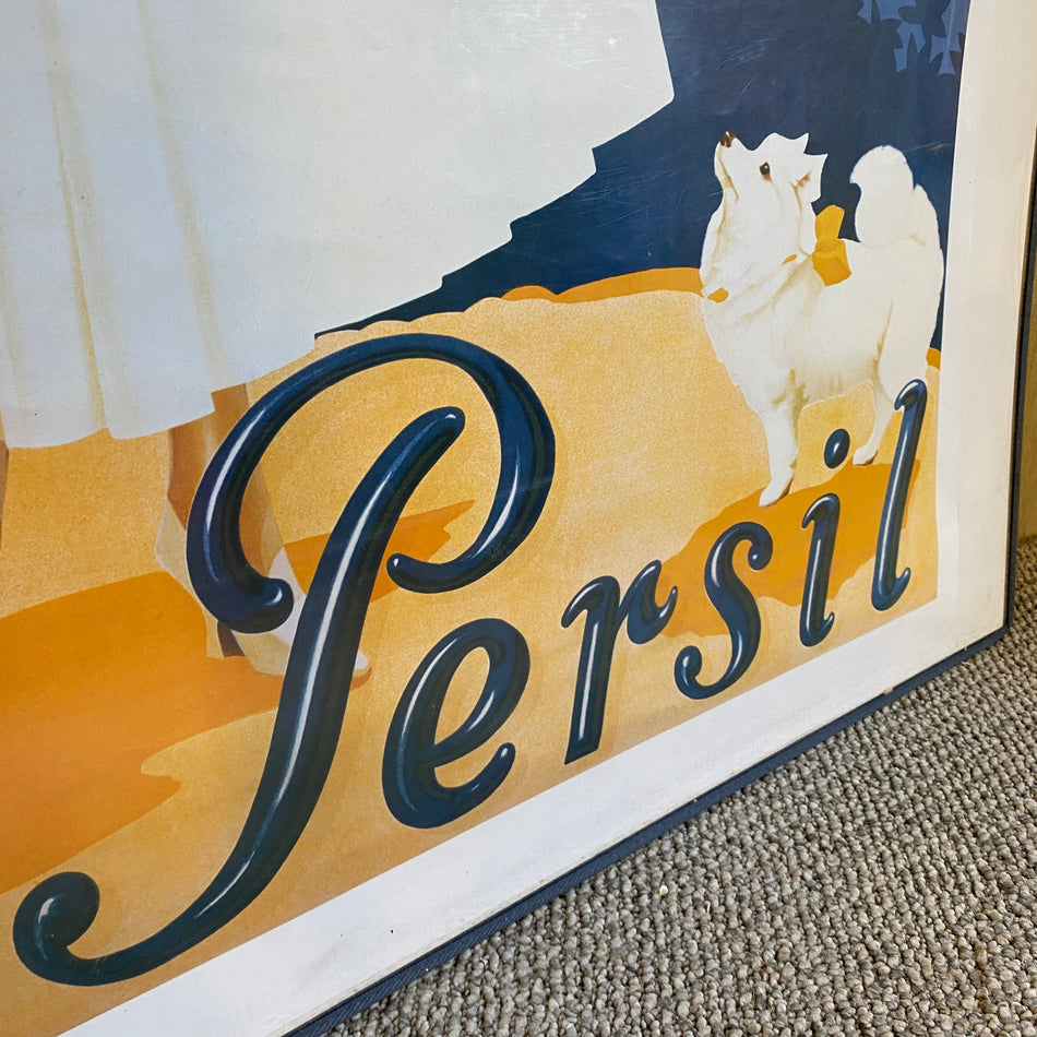 Persil Werbeplakat Spaziergeängering mit Hund