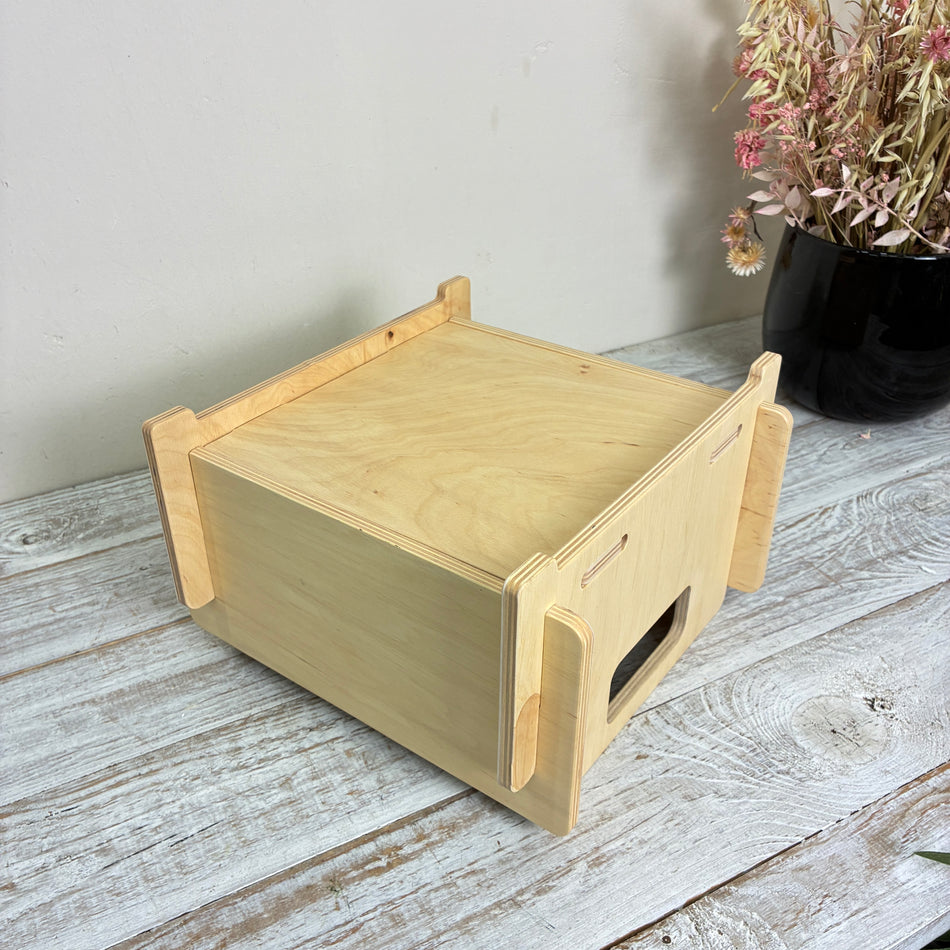 KidsDepot Holzkiste Aufbewahrungsbox Sperrholz Natur Spielzeugkiste Deko