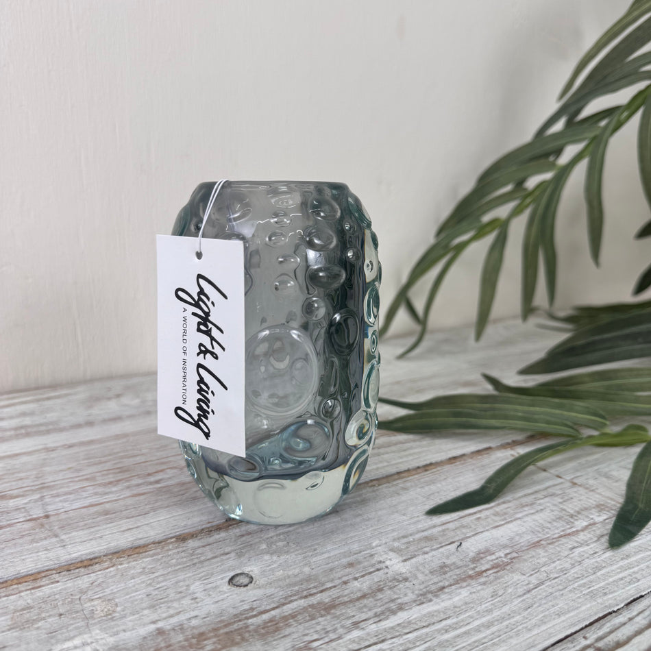 Light & Living Glas Windlicht Grau Neuware