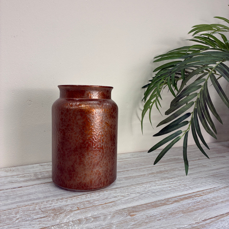 Vase Milchkanne Lausanne kupferfarbig 27 cm