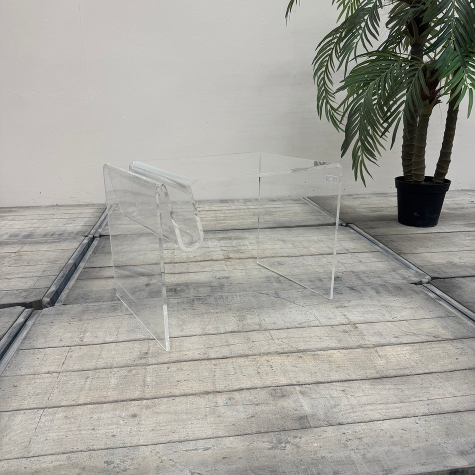 Beistelltisch Transparent Acrylglas Tisch Design Zeitungsfach Gebraucht