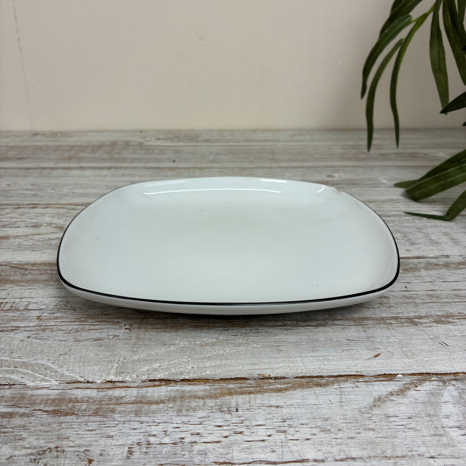 Seltmann Weiden Lido Frühstücksteller eckig 20 cm Black Line