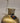 Elegante Vase Flasche matt transparent golden Dekoration
