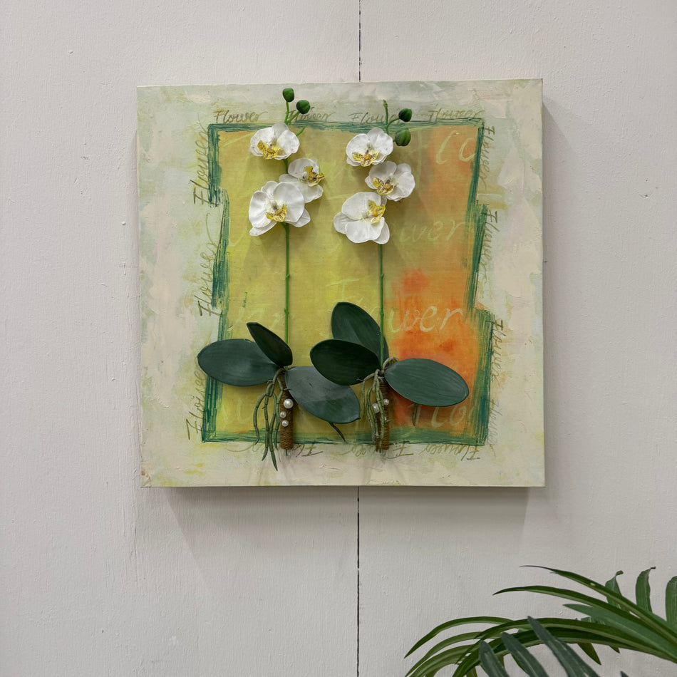 3D Blumen Wandbild 50x50 Leinwandbild Bild gebraucht