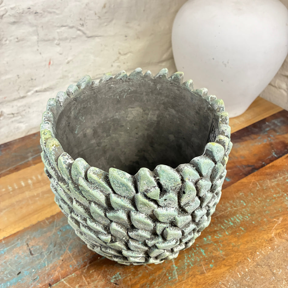 PTMD Blumentopf Storma L grau Zement 17cm