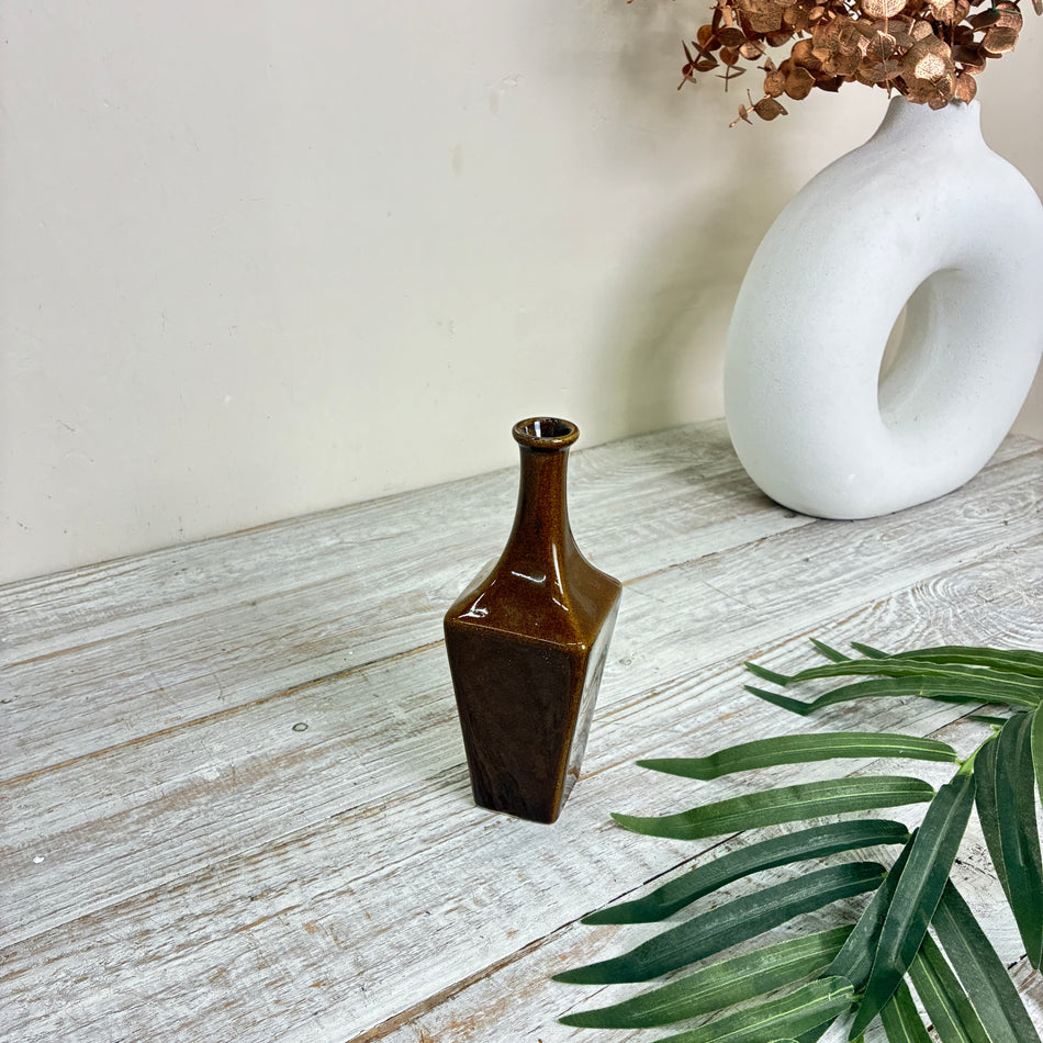 Ami Design Vase Braun Keramik S Flaschenform Vintage Deko