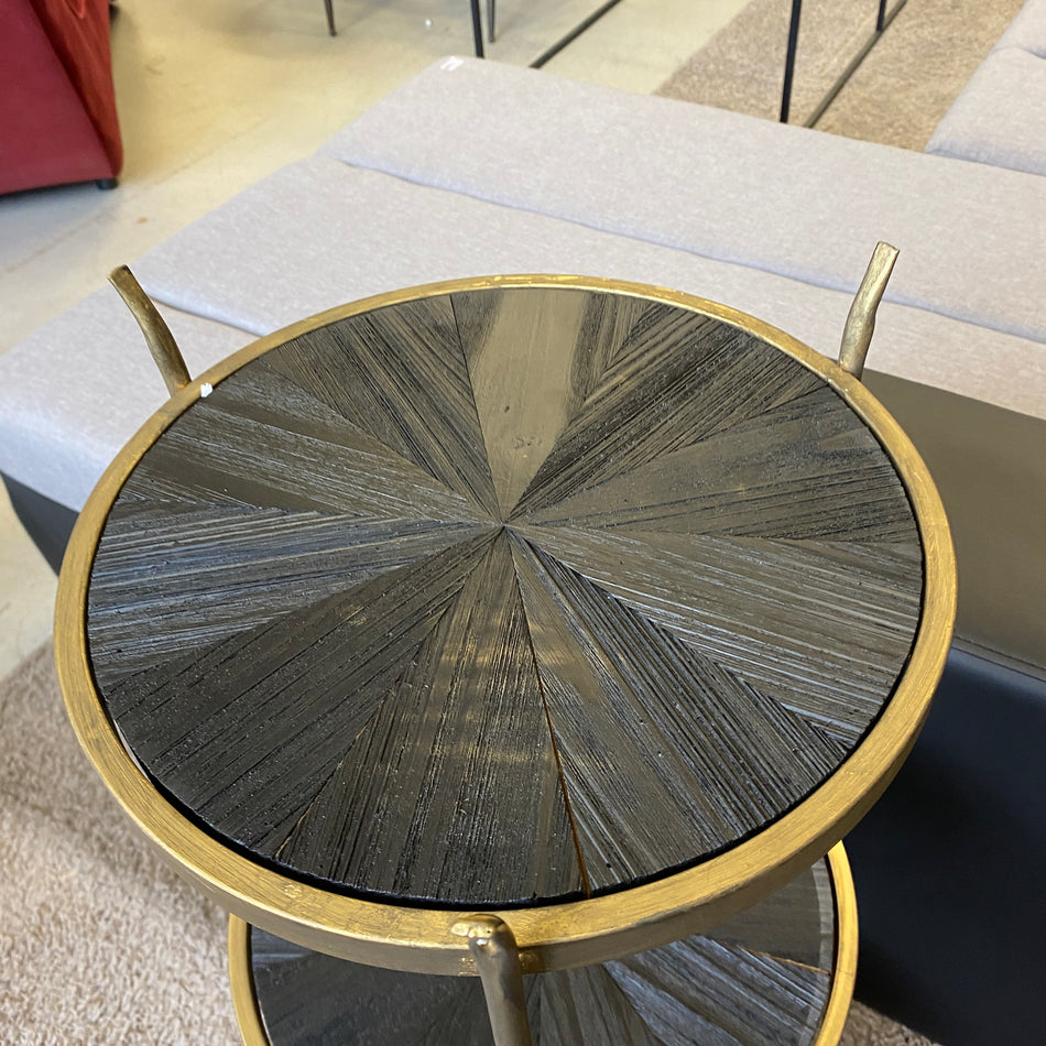 PTMD Beistelltisch Tylo goldfarben schwarz 85,5 cm