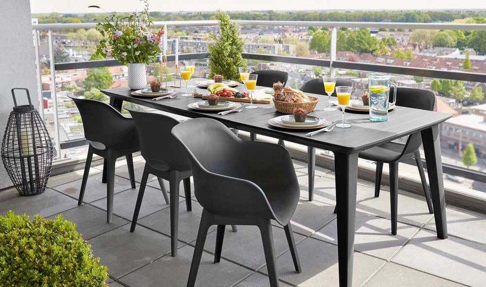 Tisch Bari 157x98cm Graphit Outdoor Esstisch Gartentisch