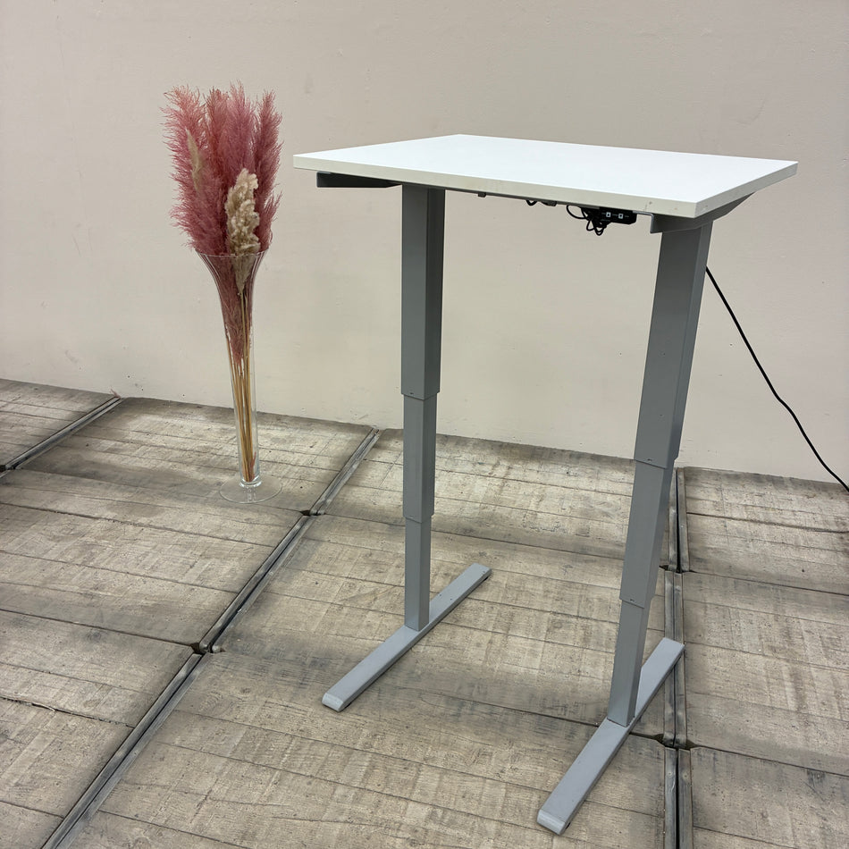 FM Move Schreibtisch 80x60 Elektrisch Höhenverstellbar Weiß Büro Tisch Gebraucht