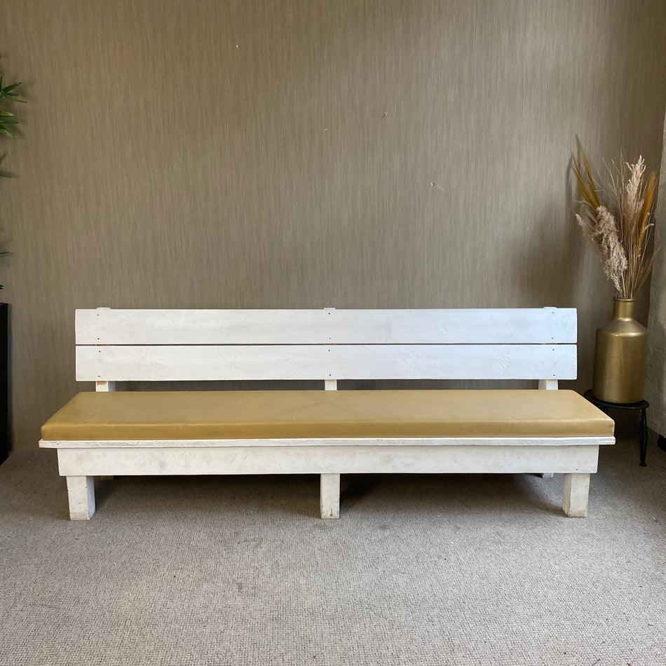 Sitzbank gebraucht weiß Holz Outdoor Bank Gartenmöbel