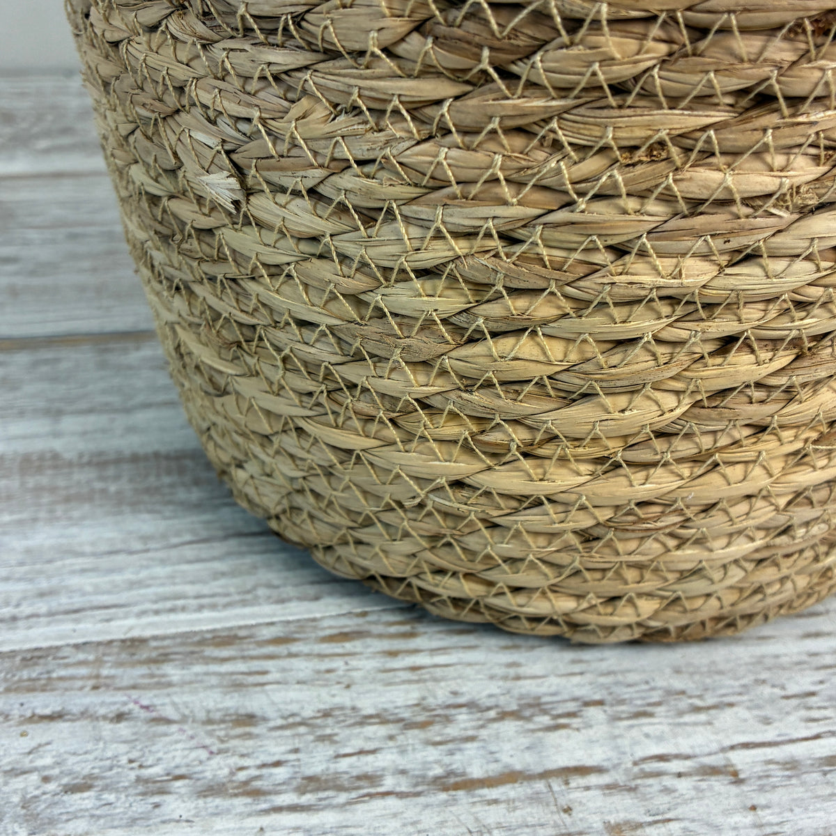 Design Korb Übertopf Seegras Kordel Blumentopf Natur Weiß