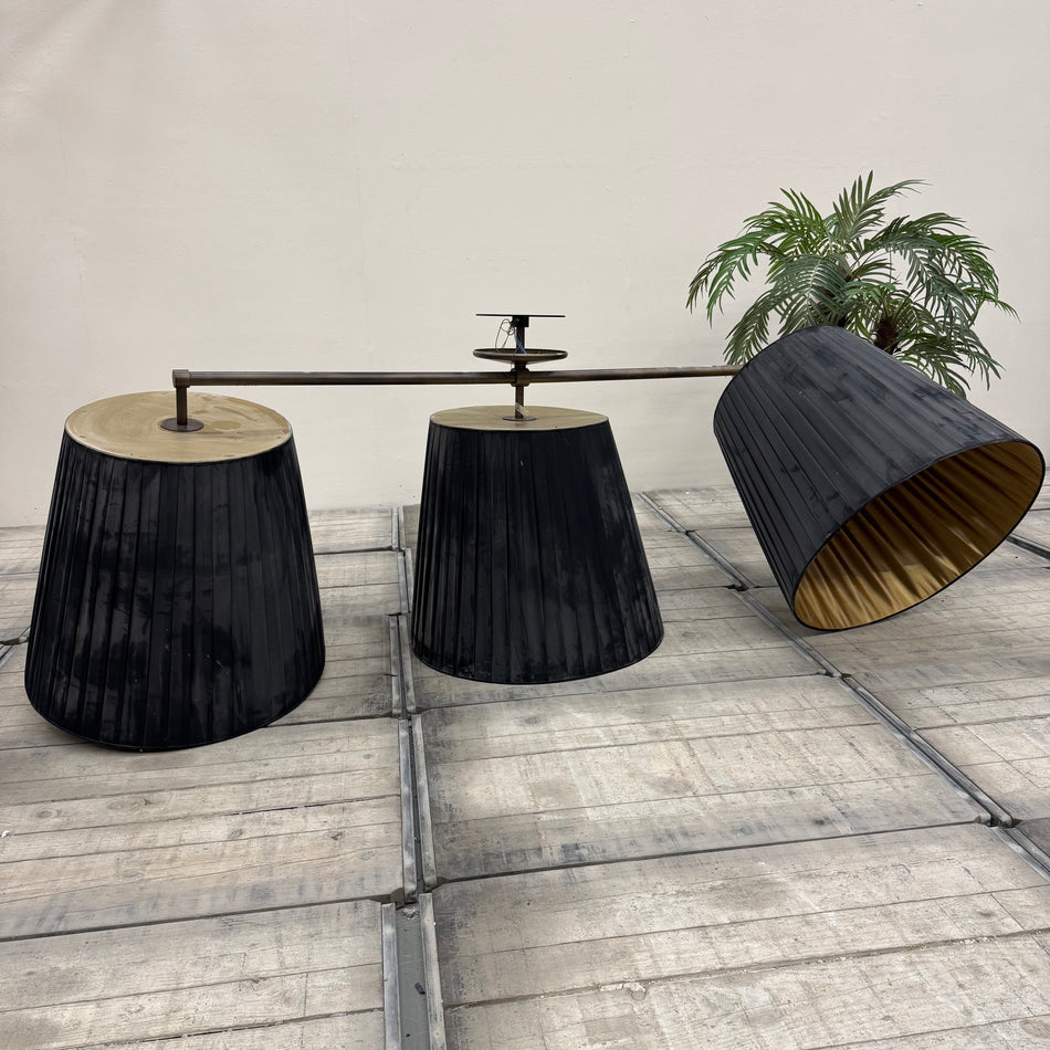 Deckenleuchte Schwarz Gold 3 Flammig Designlampe Groß Gebraucht