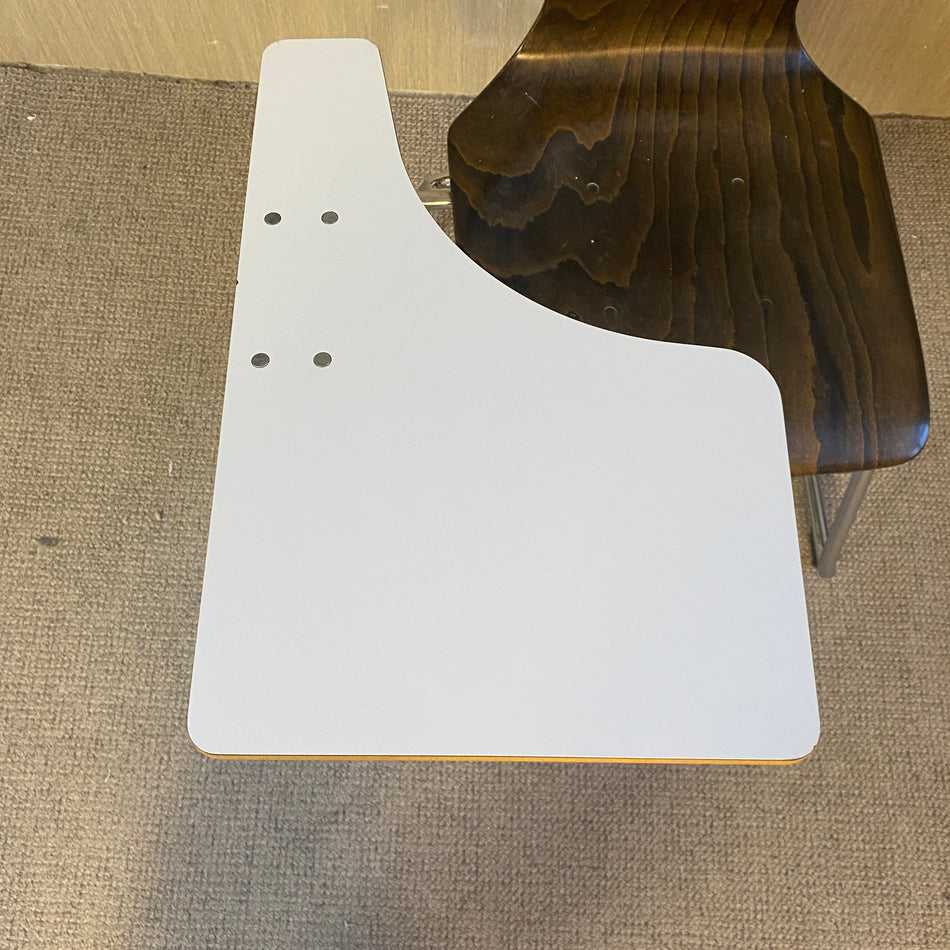 Schreibplatte Weiß Chrom Vintage – Tischzubehör gebraucht