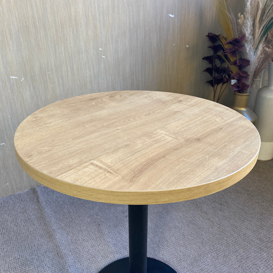 Bistrotisch Holz Furnier Metall Tisch gebraucht 50cm